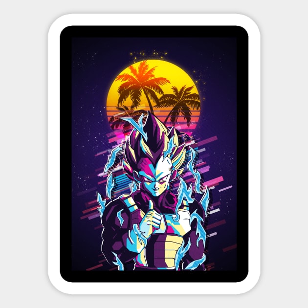 Vegeta Retro80s Sticker by Sakent